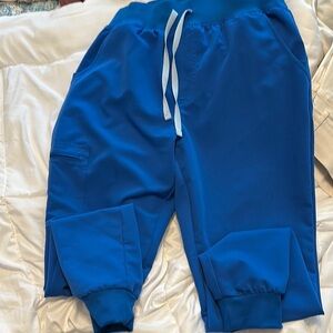 Blue FIGS Jogger Scrub Pants with Drawstring